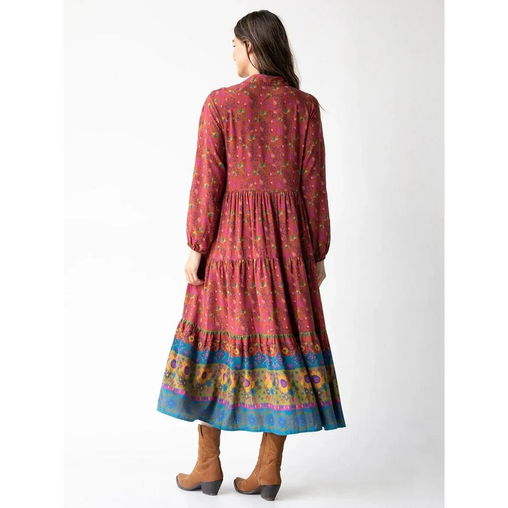 Natural Life Rebecca Long Sleeve Midi Dress NWT - Picture 2 of 5
